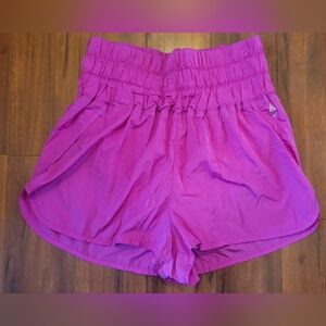 EUC FP Movement By Free People High Waisted Vibrant Magenta Pink Women's Shorts